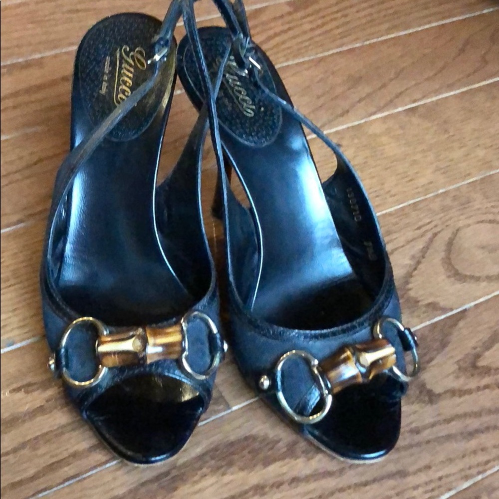 Authentic Gucci Horse-bit Bamboo Sandals size 7.5
